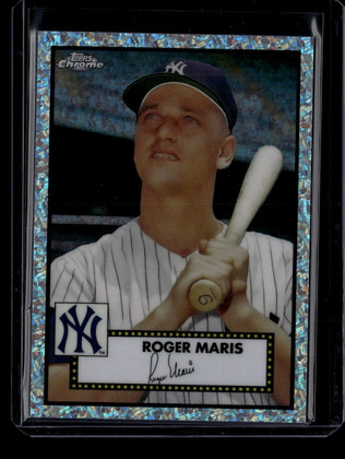2021 Topps Chrome Platinum Mini Diamond 70th Refractor 612 Roger Maris 40/70