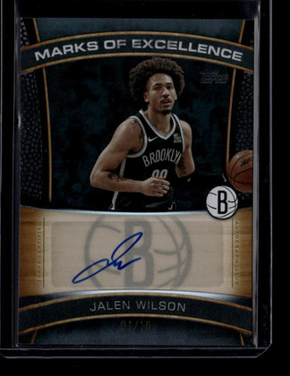 2025-26 Topps Marks of Excellence Gold Rainbow MEJWI Jalen Wilson Auto 1/10
