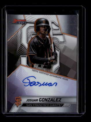 2025 Bowman's Best of '25 Autographs b25jg Josuar Gonzalez Rookie Auto