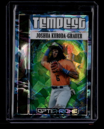 2025 Leaf Optichrome Tempest Crystal Blue tb28 Joshua Kuroda-Grauer Rookie 1/1