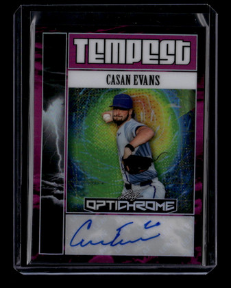 2025 Leaf Optichrome Tempest Autographs Pink tace1 Casan Evans Rookie Auto 2/8