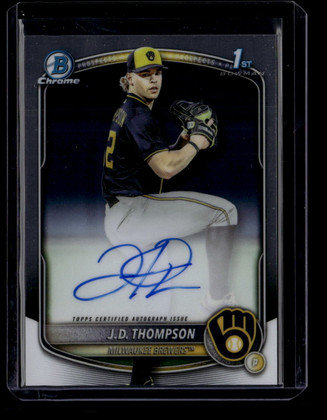 2025 Bowman Chrome Draft Autographs CPAJT J. D. Thompson Rookie Auto