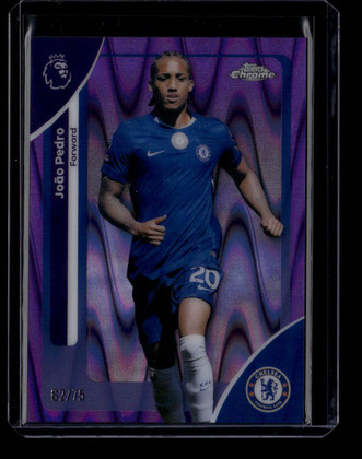 2025-26 Topps Chrome EPL Purple Raywave Refractor 61 Joao Pedro 62/75