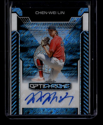 2025 Leaf Optichrome Blue Shimmer BACWL Chen-Wei Lin Rookie Auto 5/7