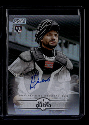 2025 Stadium Club Autographs Rainbow Foil SCBAEQ Edgar Quero Rookie Auto 14/25