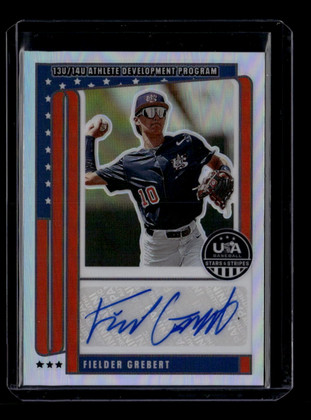 2026 USA Stars and Stripes Prizm National Team 5 Fielder Grebert RC Auto 9/149