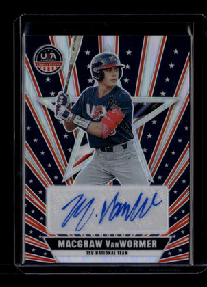 2026 USA Stars Stripes Prizm National Team Signatures Macgraw VanWormer RC Auto