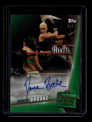 2019 Topps WWE Money in the Bank Autographs Green ABK Dana Brooke Auto 96/99