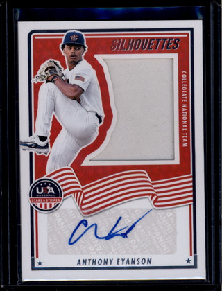 2025 USA Stars and Stripes Silhouettes 81 Anthony Eyanson RC Jersey Auto 107/199