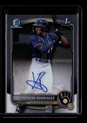 2025 Bowman Chrome Prospect Autographs CPAYR Yophery Rodriguez Rookie Auto