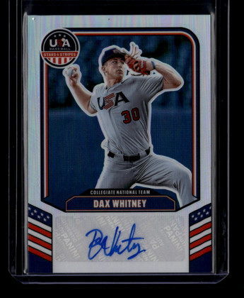 2026 USA Stars Stripes Prizm National Team Signatures Dax Whitney RC Auto 92/149