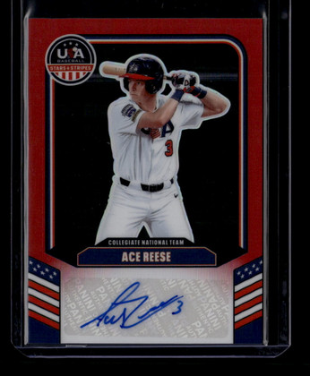 2026 USA Stars Stripes Prizm Collegiate National Team Red Ace Reese RC Auto /99