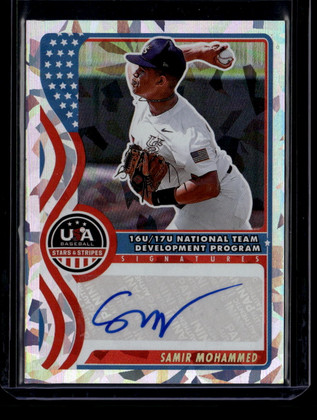 2025 USA Stars and Stripes Team Signatures Crystals Samir Mohammed RC Auto 5/25