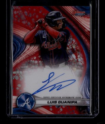 2024 Bowman's Best Autographs Red Refractor b24lg Luis Guanipa Rookie Auto 3/5