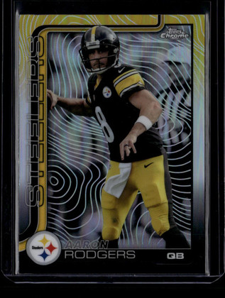 2025 Topps Chrome Etch Refractor 255 Aaron Rodgers