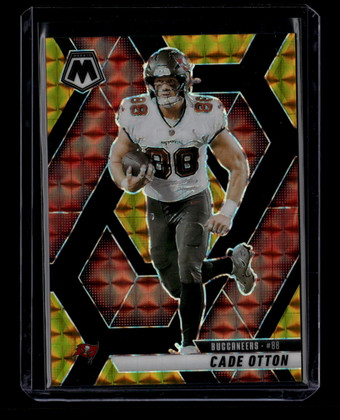 2025 Panini Mosaic Mosaic Choice Black Gold Refractor 211 Cade Otton 4/8