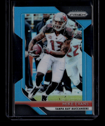 2018 Panini Prizm Prizms Light Blue Refractor 14 Mike Evans 24/199