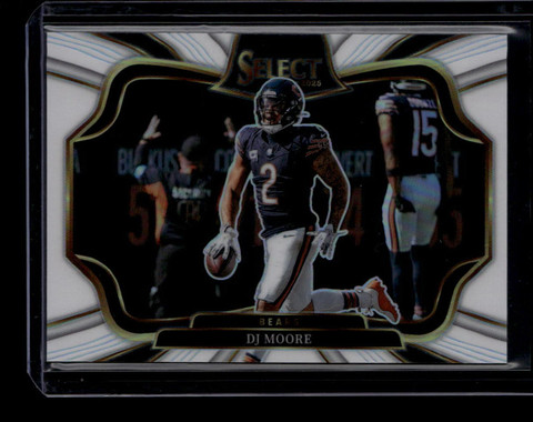 2025 Select Prizm White Refractor 474 D. J. Moore 30/35 Field Level
