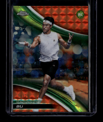 2025 Topps Chrome Orange Geometric Refractor 103 Yunchaokete Bu Rookie 15/25