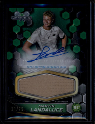 2024 Topps Graphite Signatures Green Refractor Martin Landaluce Relic Auto 21/75