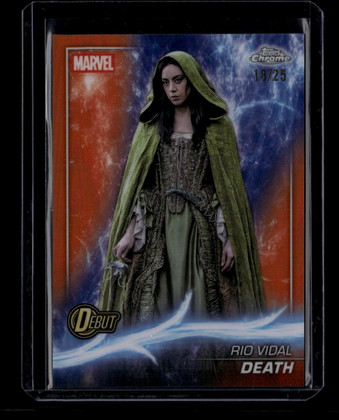 2025 Topps Chrome Marvel Studios Orange Refractor 161 Rio Vidal Death 18/25