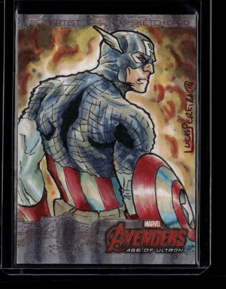 2015 Upper Deck Avengers Age of Ultron Lucas Pereira Captain America Sketch 1/1