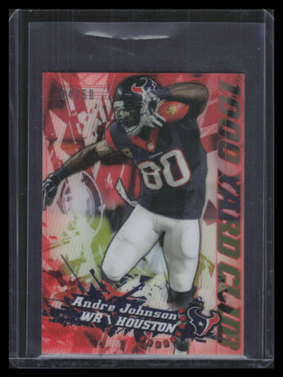 2014 Topps Chrome Mini 1000 Yard Club Red Refractor 6 Andre Johnson 4/60