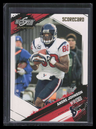 2009 Score Inscriptions Scorecard 113 Andre Johnson 16/50