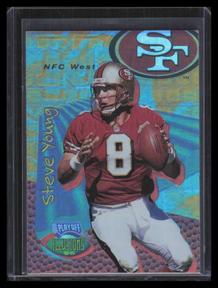 1996 Playoff Illusions Spectralusion Elite 28 Steve Young