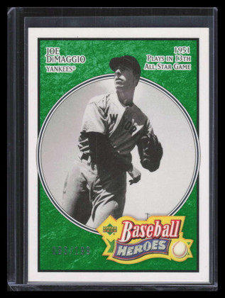 2005 Upper Deck Baseball Heroes Emerald 139 Joe DiMaggio 83/199