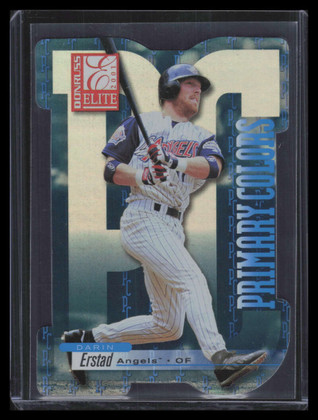2001 Donruss Elite Primary Colors Blue Die Cut pc38 Darin Erstad 28/50