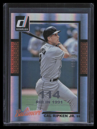 2014 Donruss Stat Line Season 198 Cal Ripken Jr. 9/114