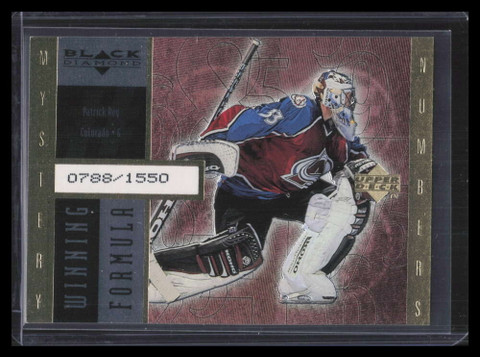 1998-99 Black Diamond Winning Formula Gold wf6 Patrick Roy 788/1550