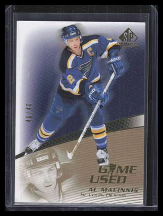 2003-04 SP Game Used Gold 40 Al MacInnis 40/40