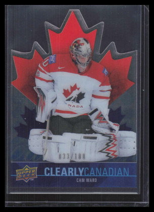 2009-10 Upper Deck Clearly Canadian CANCW Cam Ward 33/100