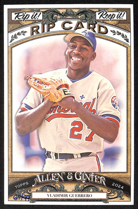 2024 Topps Allen Ginter Box Topper Rip Cards Vladimir Guerrero UNRIPPED 67/99