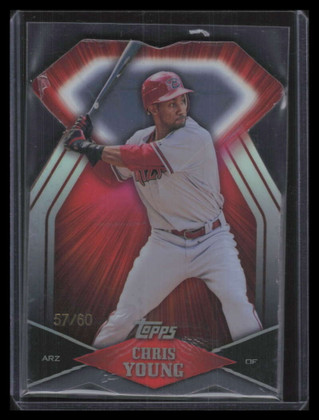 2011 Topps Diamond Die Cut Black ddc136 Chris Young 57/60