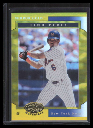 2001 Leaf Certified Materials Mirror Gold 106 Timo Perez 14/25