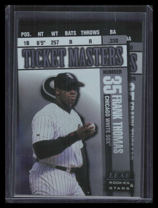 1998 Leaf Rookies and Stars Ticket Masters 2 Albert Belle Frank Thomas 726/2500