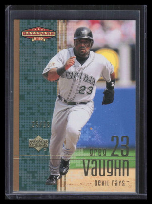 2002 Upper Deck Ballpark Idols Gold 20 Greg Vaughn 25/25