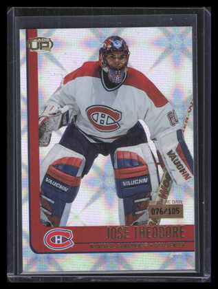 2001-02 Pacific Heads Up Premiere Date 52 Jose Theodore 76/105