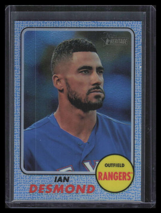 2017 Topps Heritage Chrome Blue Refractor thc458 Ian Desmond 57/68