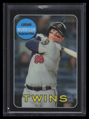 2018 Topps Heritage Chrome Black Refractor thc659 Logan Morrison 13/69