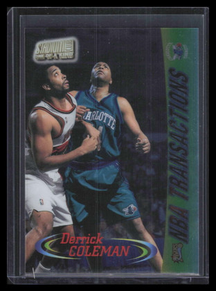 1998-99 Stadium Club One Of A Kind 222 Derrick Coleman TRAN 30/150 Transactions
