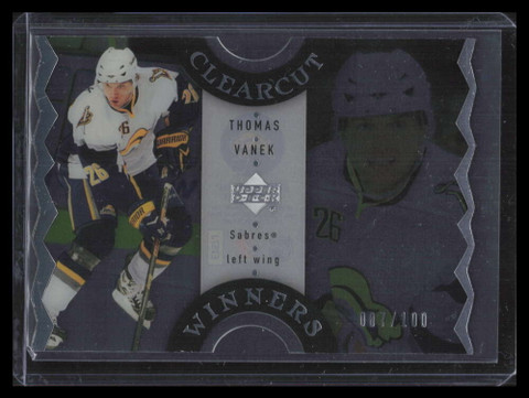 2007-08 Upper Deck Clear Cut Winners ccw8 Thomas Vanek 87/100