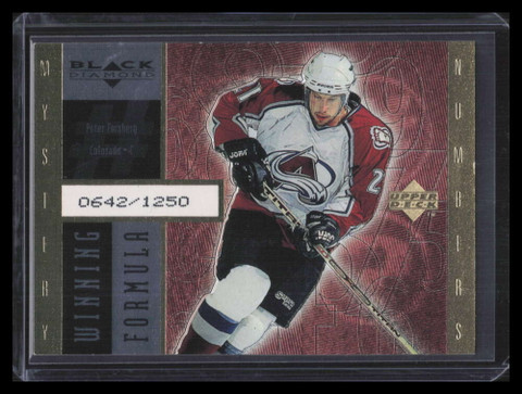 1998-99 Black Diamond Winning Formula Gold wf7 Peter Forsberg 642/1250