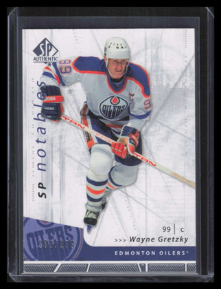 2006-07 SP Authentic 160 Wayne Gretzky N 289/999 SP Notables