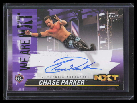 2021 Topps WWE NXT We Are NXT Autographs Purple Chase Parker Rookie Auto 31/75