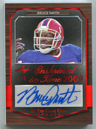 2024 ITG Used Sports Enshrined in Time Red Rod Woodson Bruce Smith Dual Auto 1/4