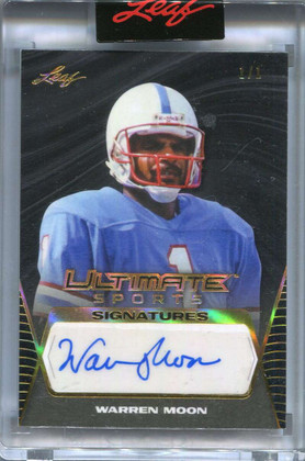 2021 Leaf Ultimate Sports Ultimate Signatures Gold Spectrum Warren Moon Auto 1/1